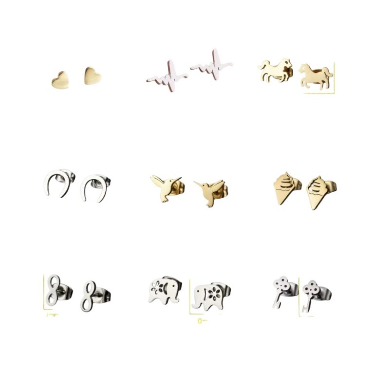 SHAPE STUD EARRINGS