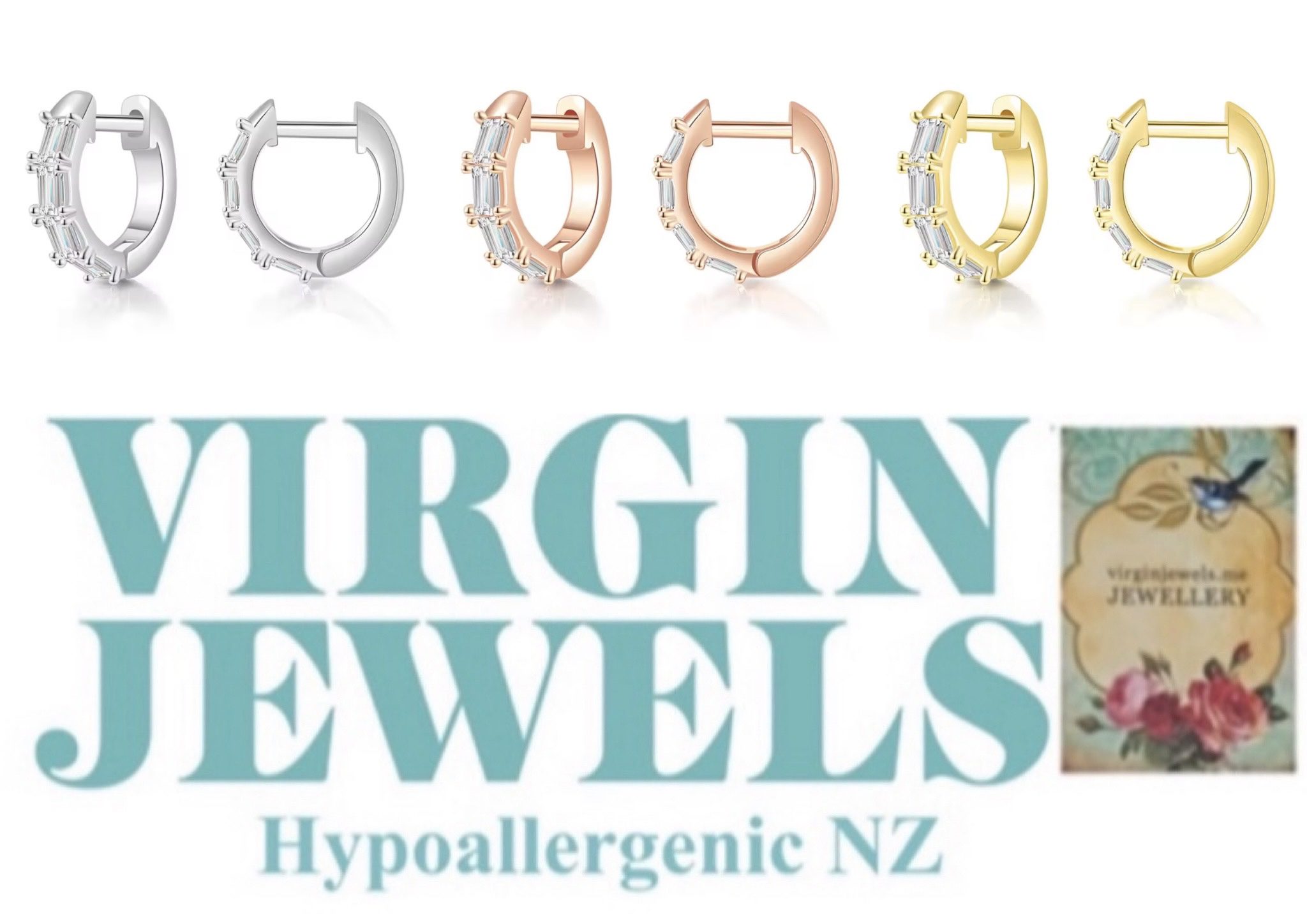 Baguette Crystal Hoop Earring