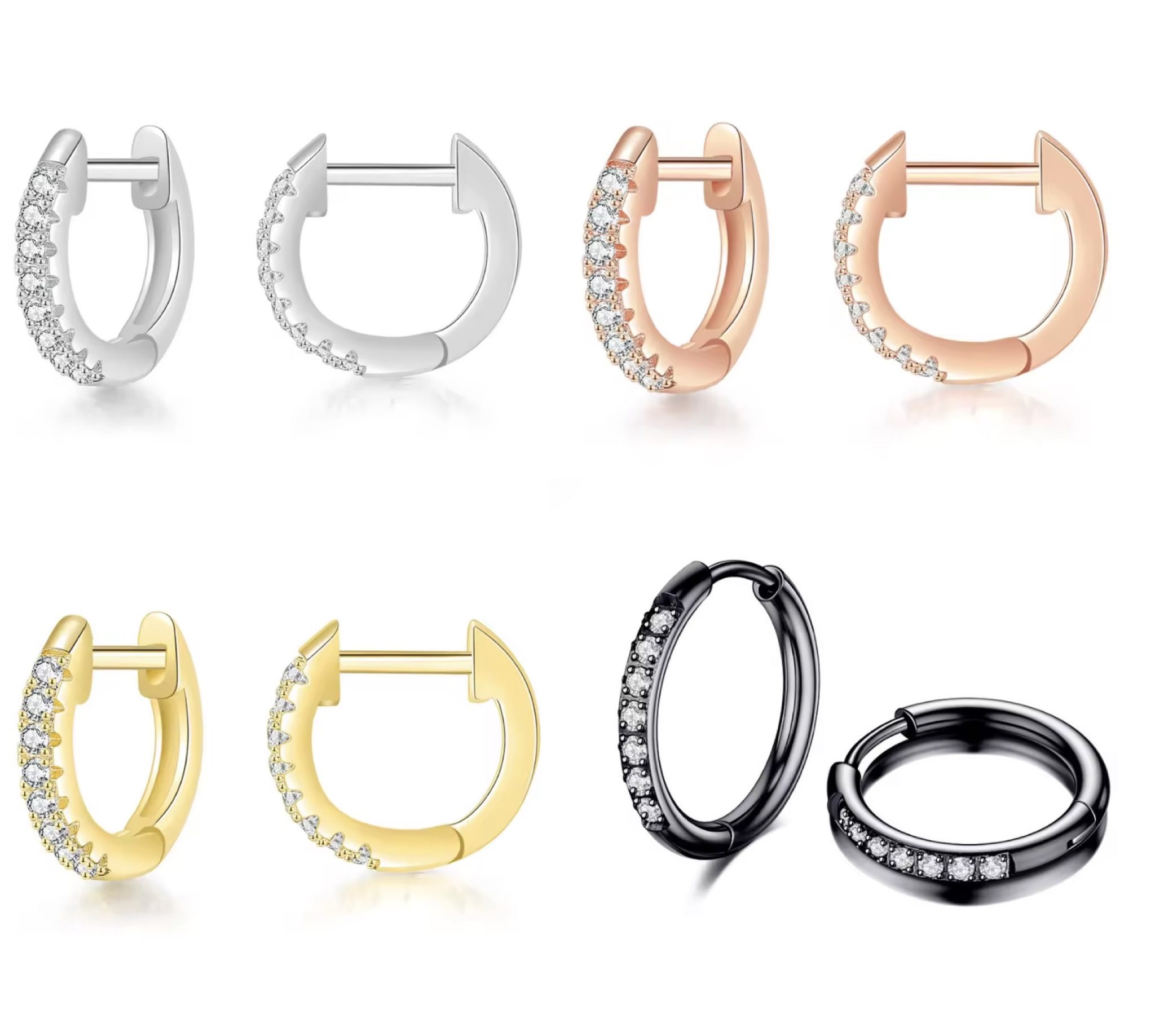 New Black Option - Night Stars Hoop Earring
