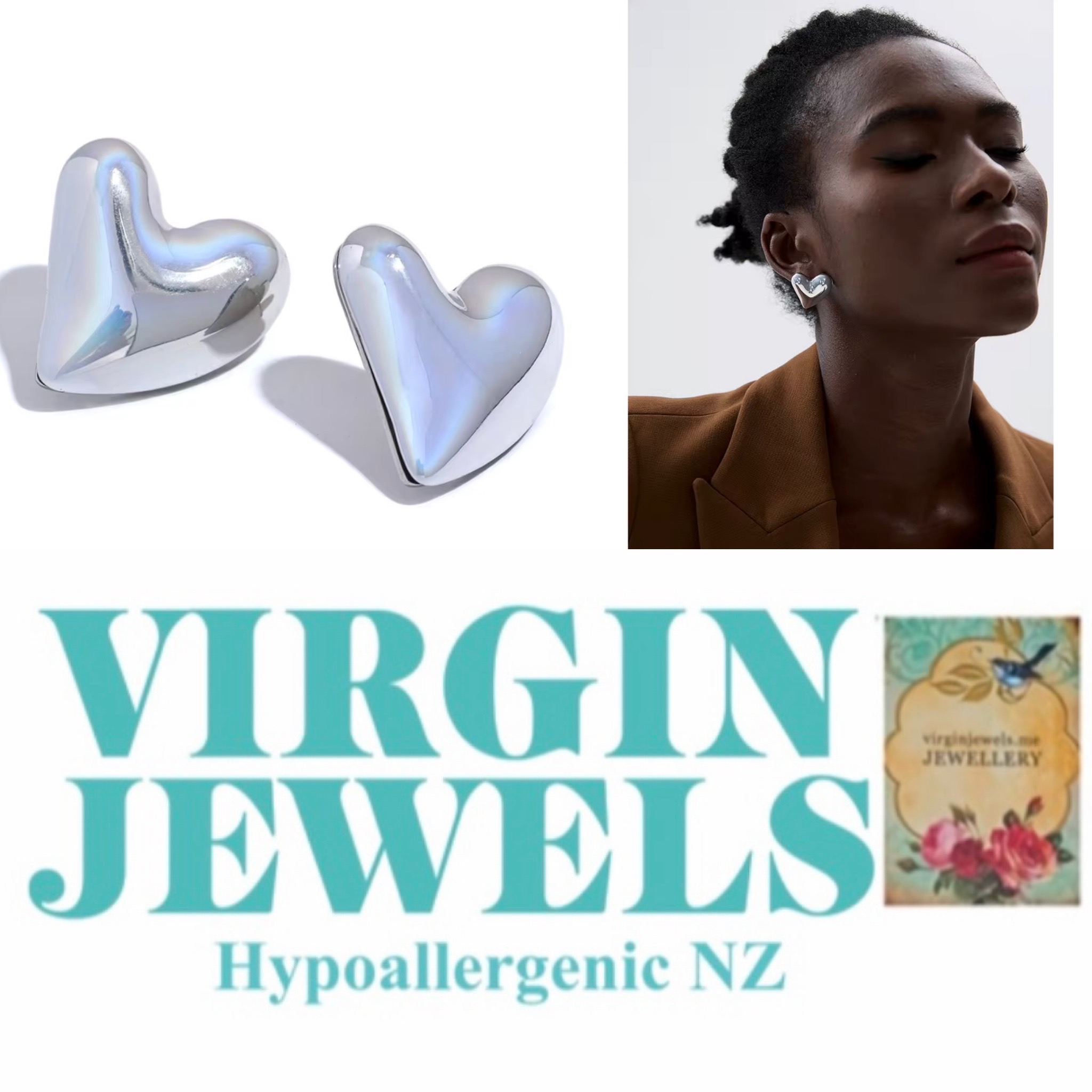 Liquid Heart Statement Earring