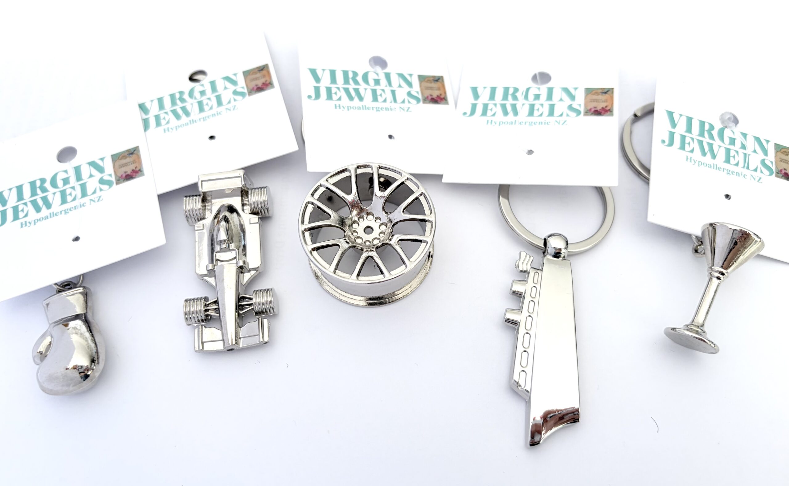 Solid Chrome Metal Key Ring - CLICK for Options