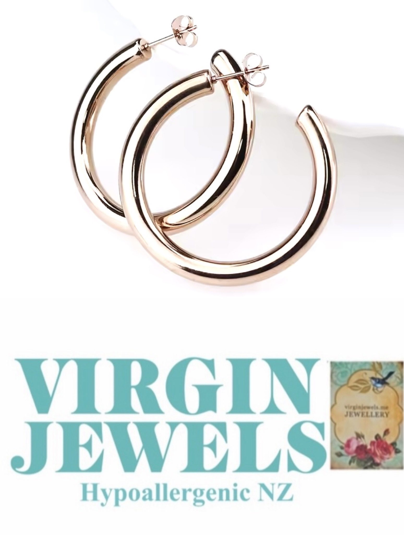 Rosey Gold Hoop
