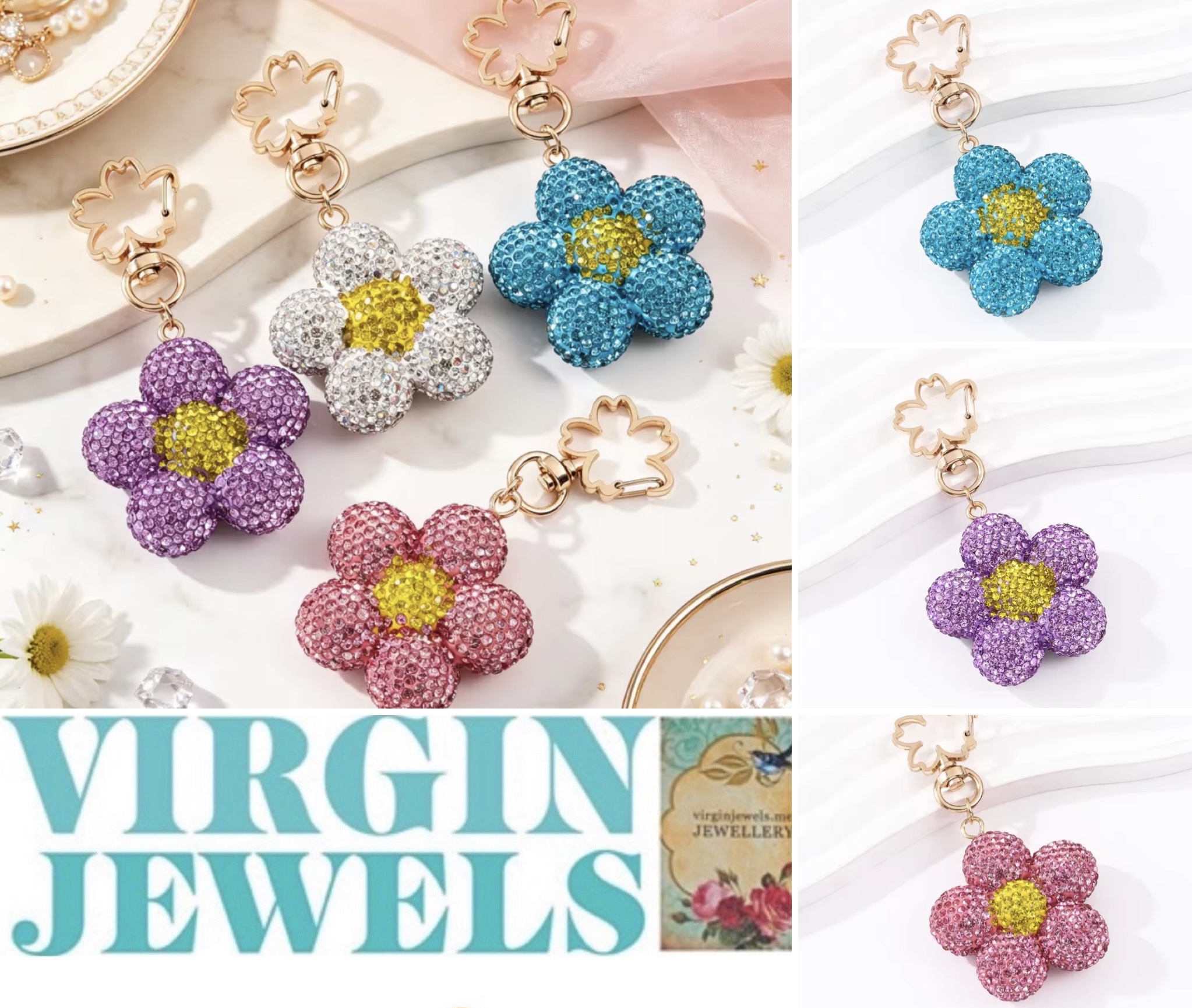 Flower Bomb Upmarket Key Ring