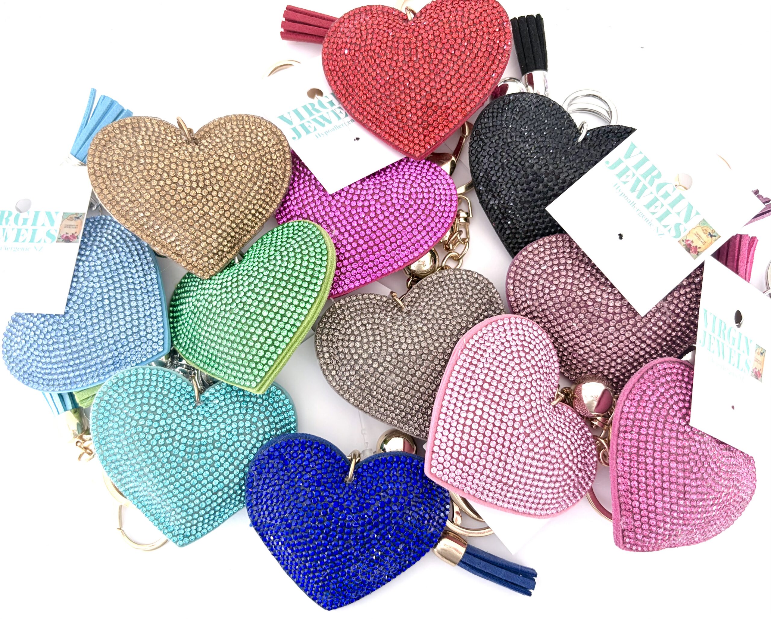 Sparkle Heart Key Ring